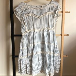 Free people blue and white summer dress